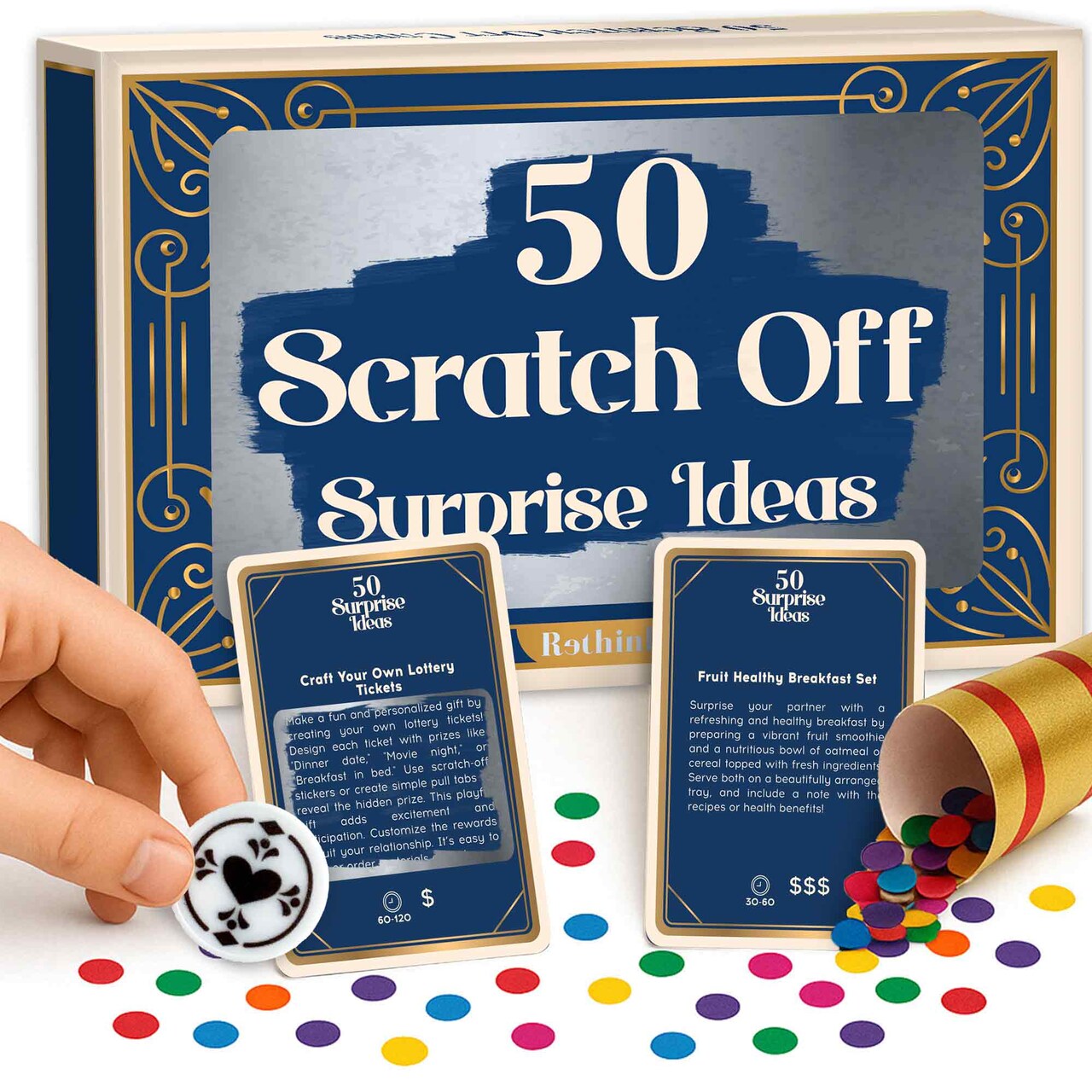 QUOKKA 50 Surprise Ideas Gifts for Couples – Romantic Scratch-Off Couple Gifts for Him and Her – Fun & Romantic Cards to Reconnect, Laugh & Explore Together – Birthday Wedding Anniversary Idea (Set 2)